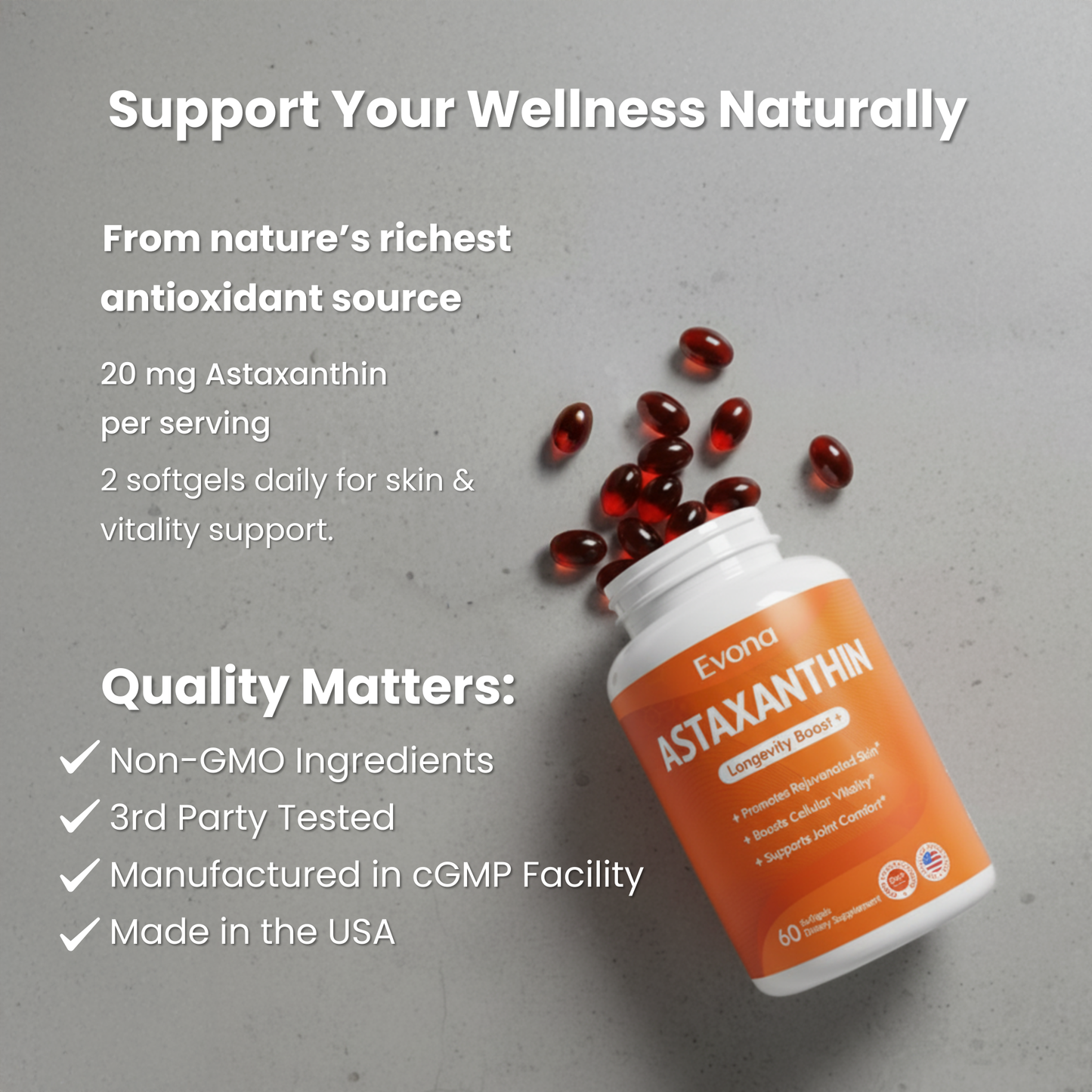 Evona Astaxanthin Softgels