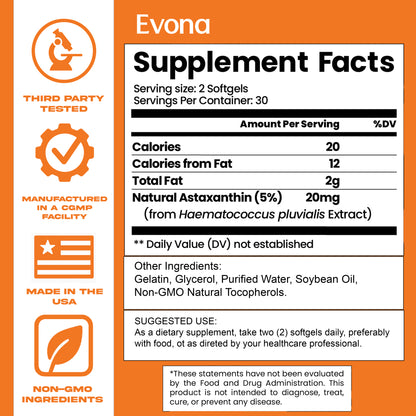 Evona Astaxanthin Softgels